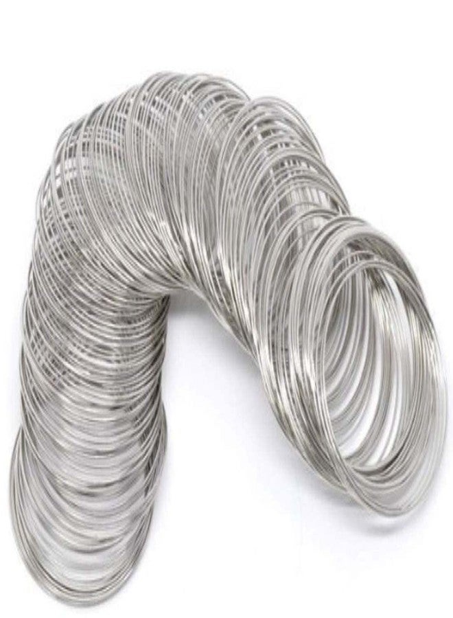 دي آي واي كرافتس مجموعة أدوات يدوية 50 قطعة، فضية اللون، سلك مجوهرات، سلك خرز ذاكرة فضي اللون فقط، فولاذ صلب لصنع أساور المجوهرات (50 قطعة، فضية اللون) - Image 3